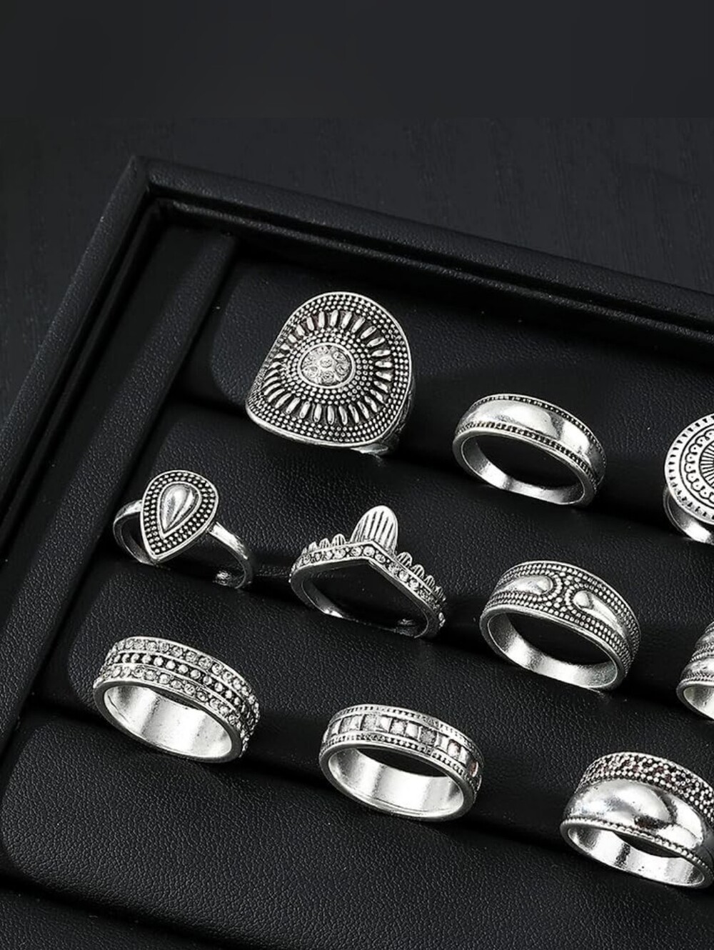Stackable Rings Vintage Silver Rings Set - Picture 3 of 8